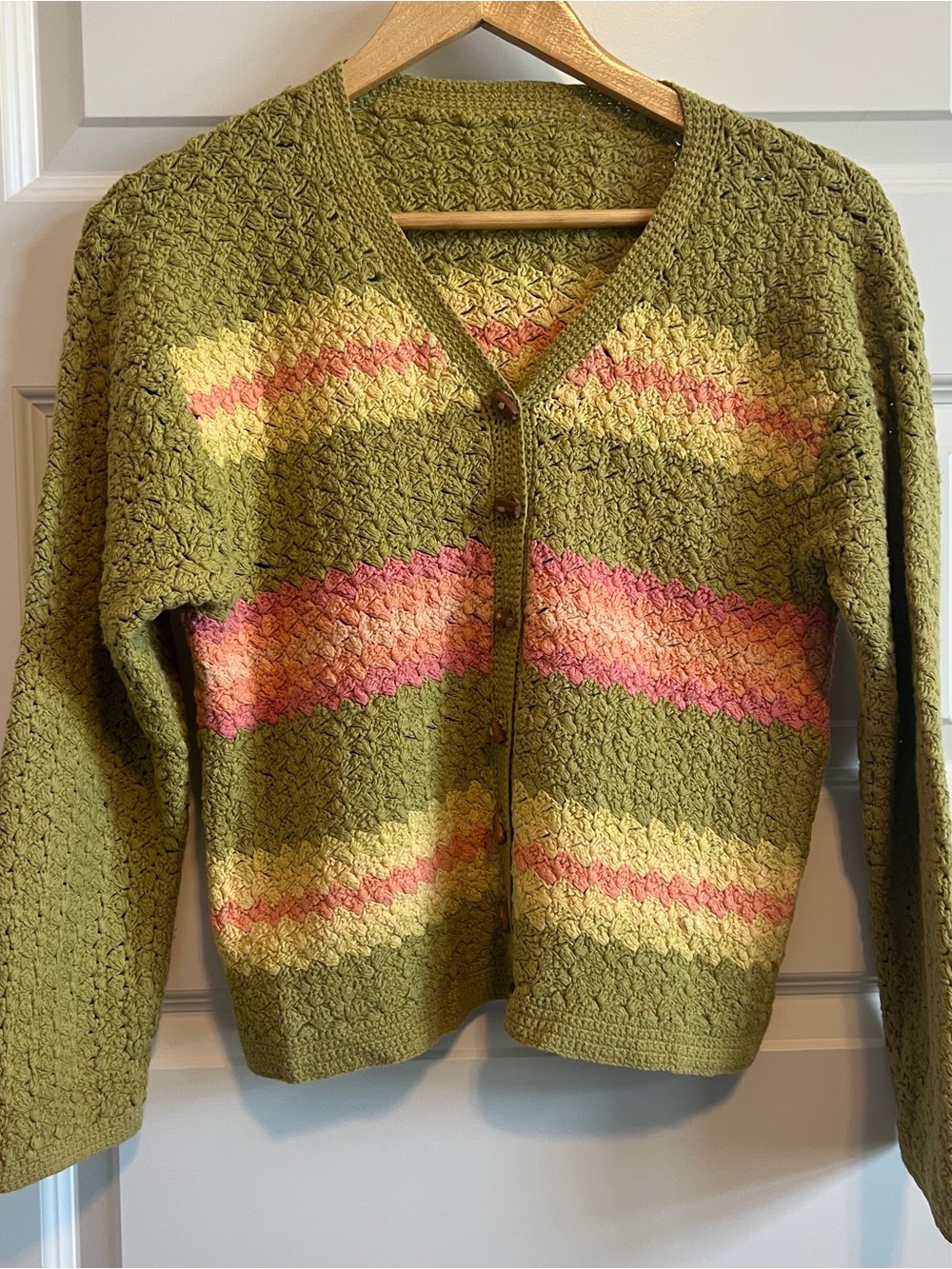Crochet Cardigan Vintage Grandpacore